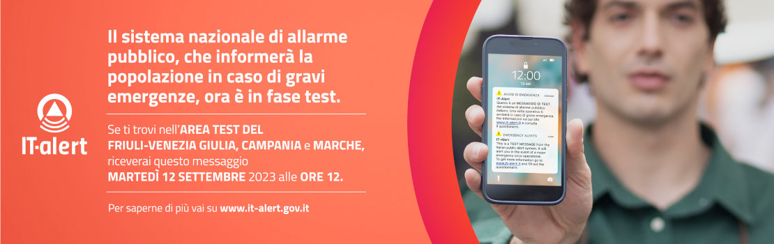 test sistema pubblico di allarme IT alert