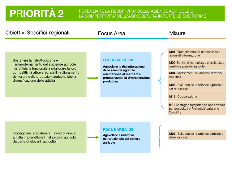 descrizione della priorità 2: obiettivi, focus area e misure